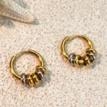 Dual-Tone  Hoop Earrings
