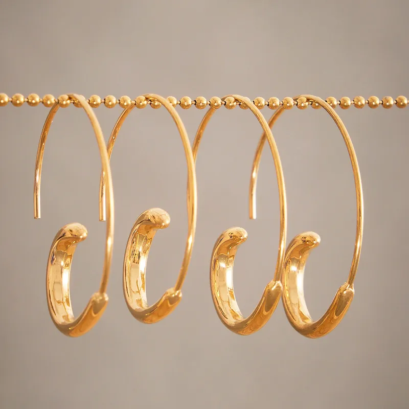 Minimalist Open Hoop Earrings