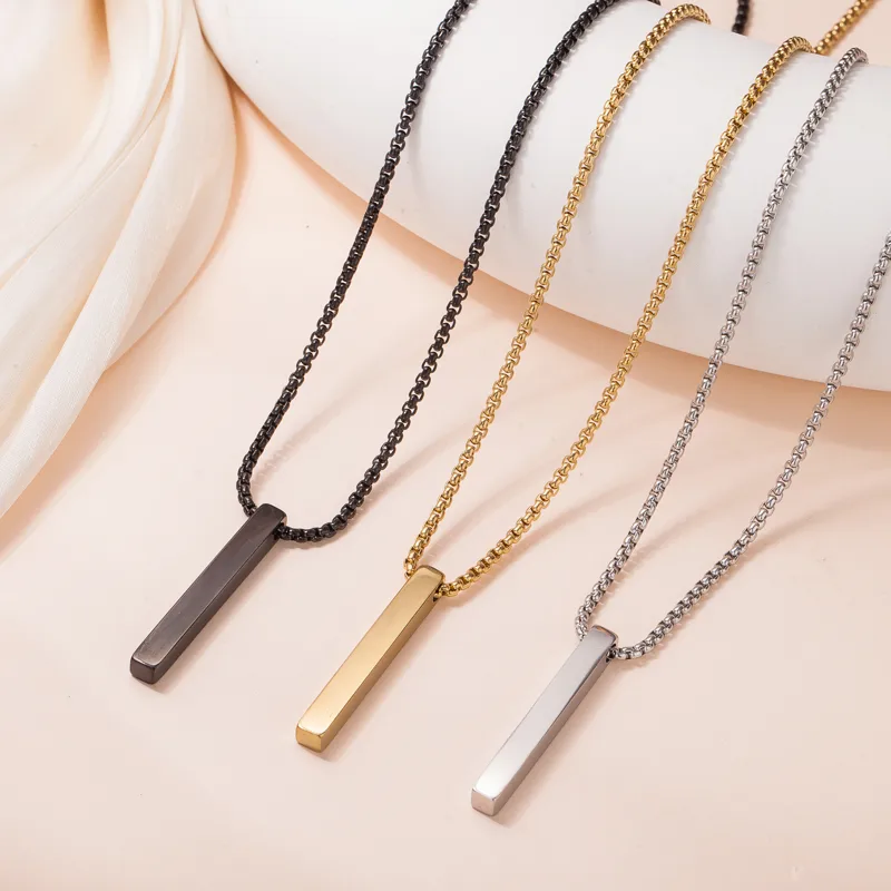 Minimalist Bar Pendant Necklace - Image 11