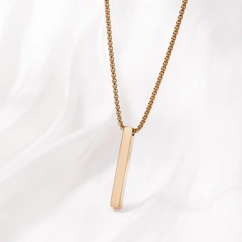 Minimalist Bar Pendant Necklace - Image 9