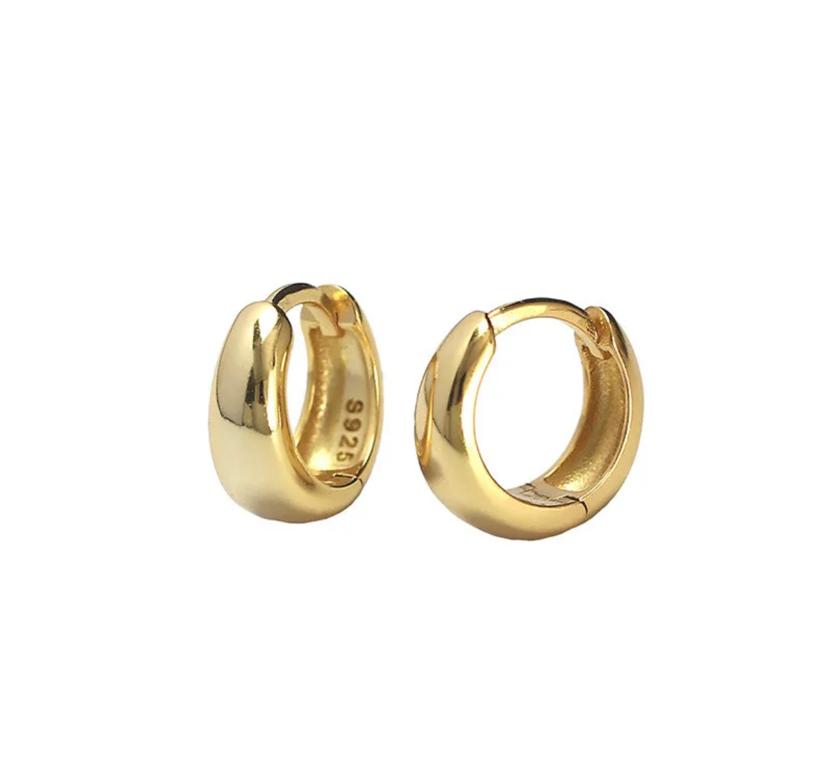 Sterling Silver Mini Huggie Hoop Earrings - Image 5