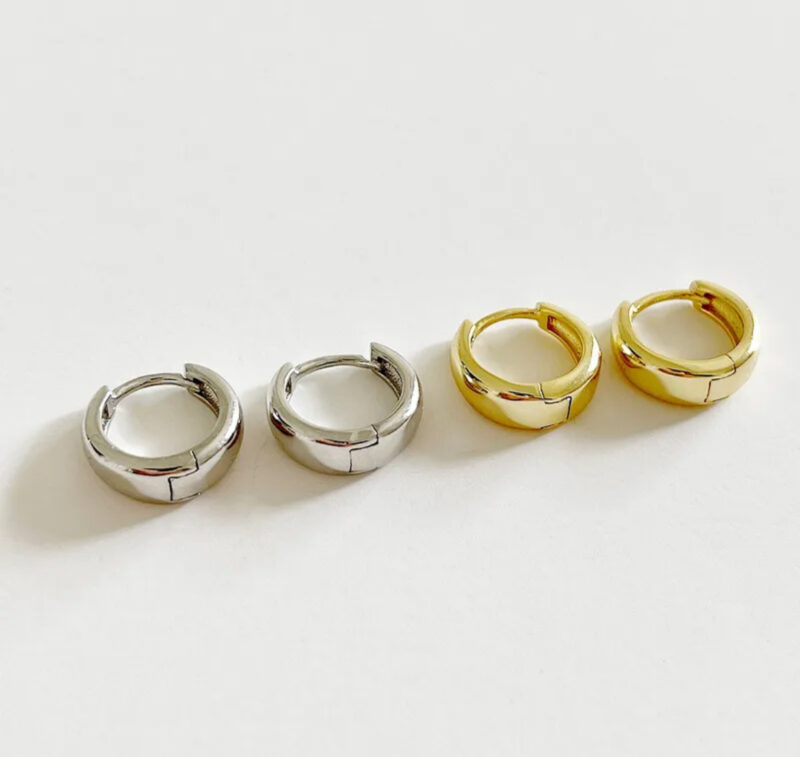 Sterling Silver Mini Huggie Hoop Earrings