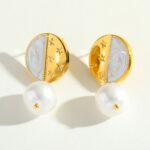 Celestial Pearl Drop Earrings