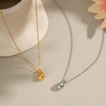 Minimalist  Teardrop Pendant Necklace