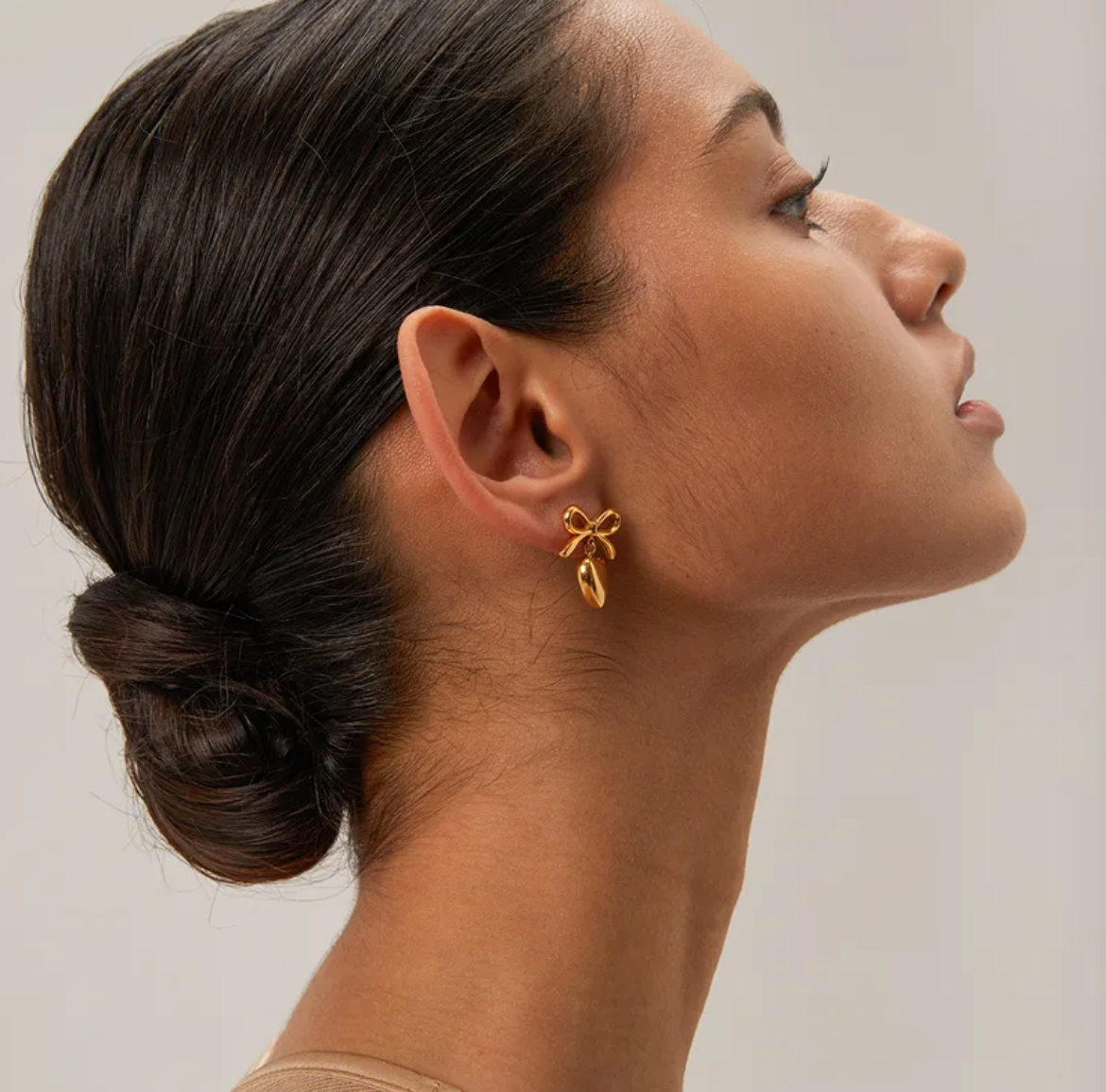Bow & Heart Drop Earrings - Image 6