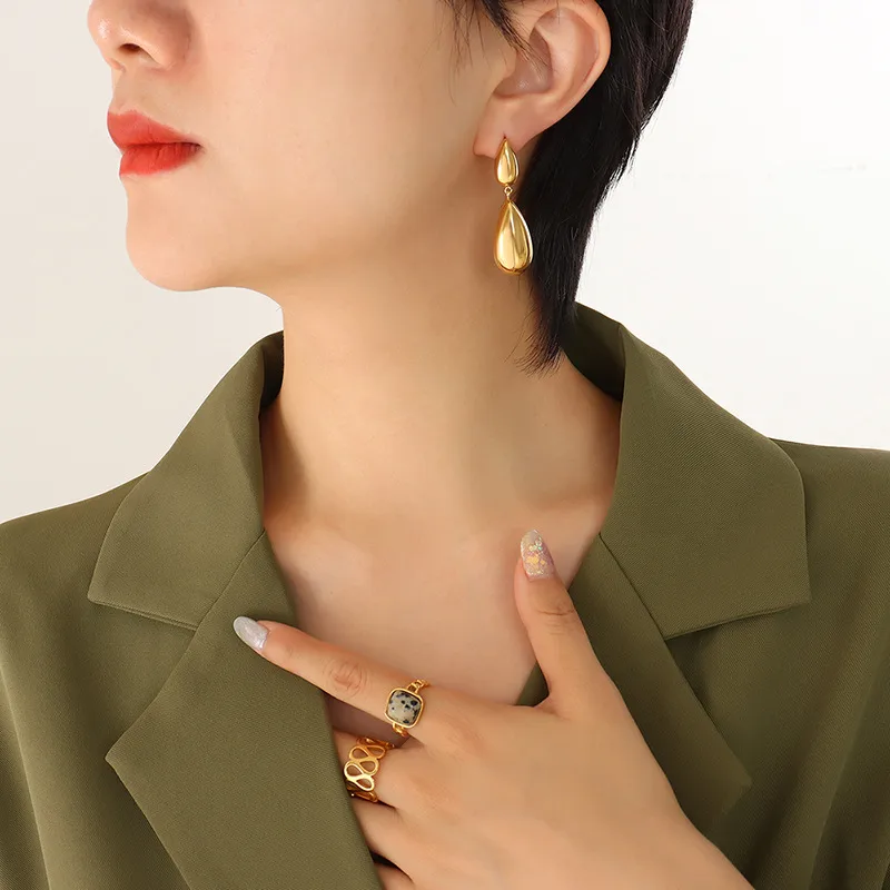 Teardrop Statement Earrings - Image 3