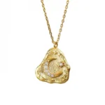 925 Silver Crescent Moon Pendant Necklace