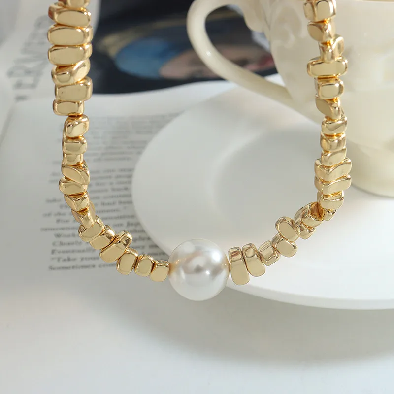 Pebble Choker with Pearl Accent - Image 3