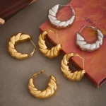 Twisted Chunky  Hoop Earrings