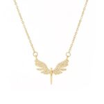 Elegant Angel-Wing Pendant Necklace