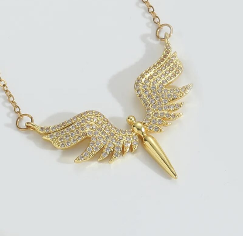 Elegant Angel-Wing Pendant Necklace - Image 2