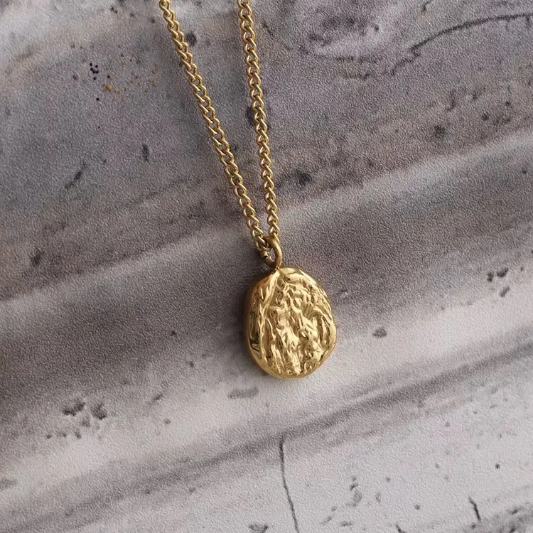 Minimalist Gold Necklace with Accent Charm - Image 2