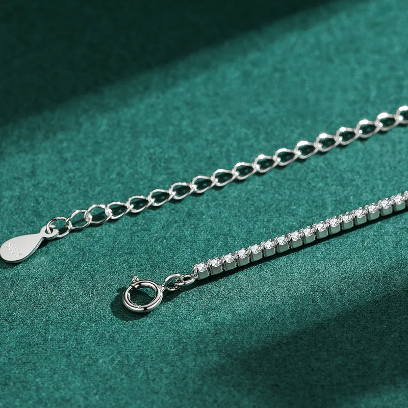 925 silver Classic Sparkling Tennis Necklace - Image 3