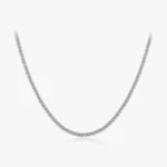 925 silver Classic Sparkling Tennis Necklace