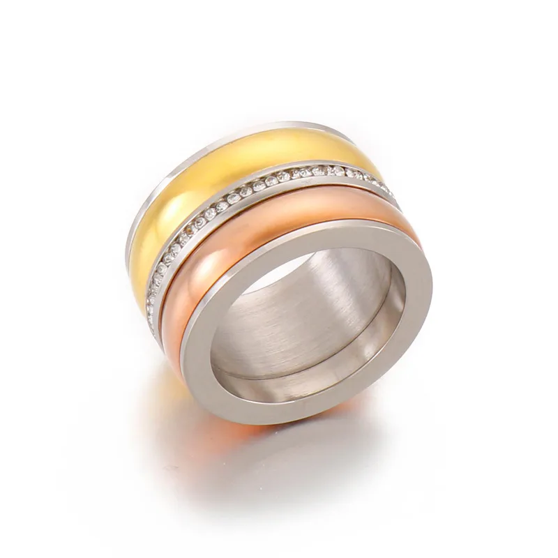 Tri-Color Statement Ring