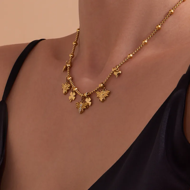 Lucky Bee Charm Bracelet and Necklace - Image 6