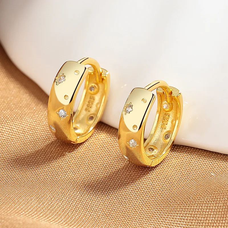 Sterling silver Huggie Hoop Earrings - Image 3