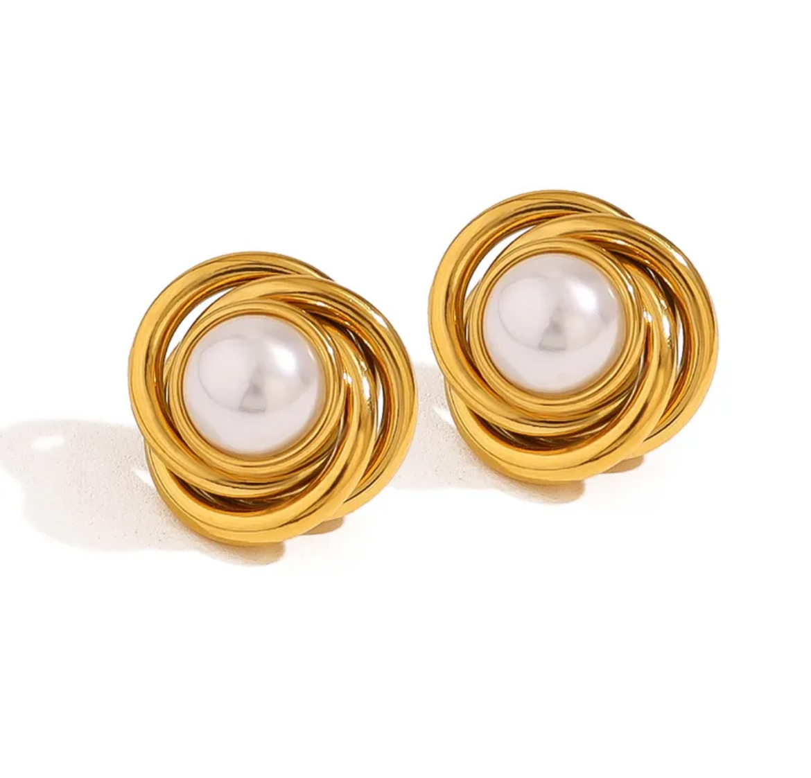 Aurora Pearl Stud Earrings