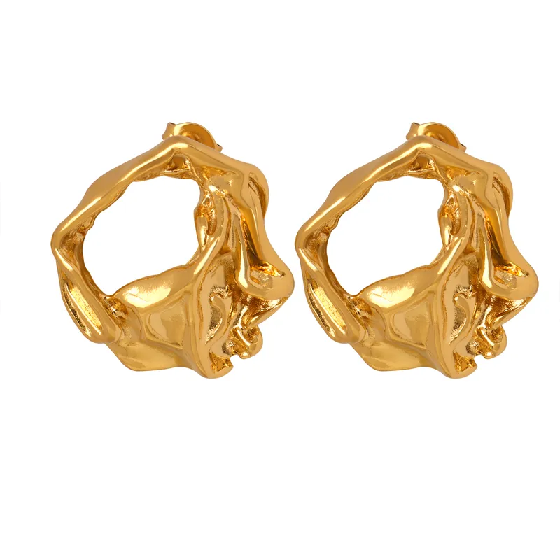 Abstract Sculptural  Hoop Earrings