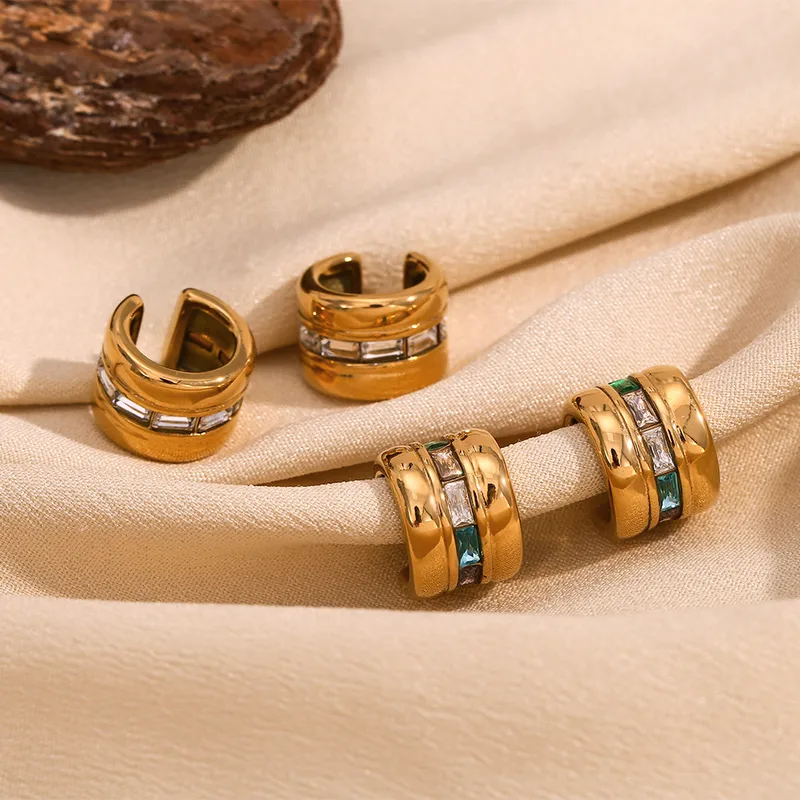 Colorful Gemstone Ear Cuffs - Image 4
