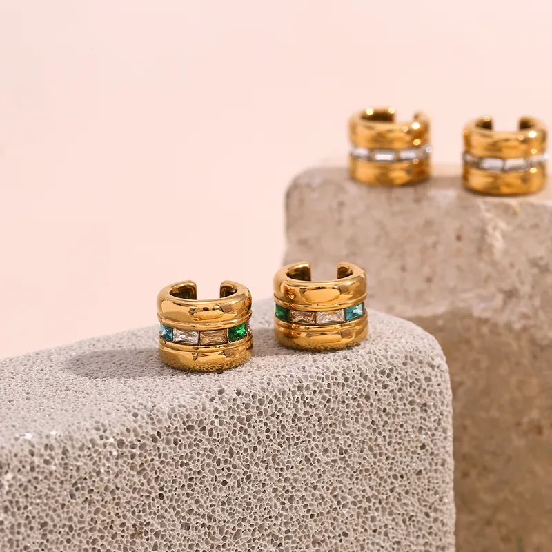 Colorful Gemstone Ear Cuffs - Image 2
