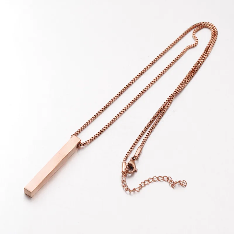 Minimalist Bar Pendant Necklace - Image 4