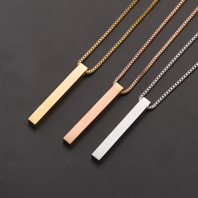 Minimalist Bar Pendant Necklace