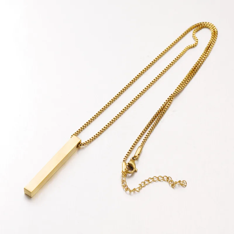 Minimalist Bar Pendant Necklace - Image 3