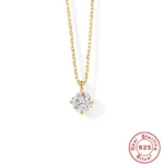 925 silver Solitaire Pendant Necklace