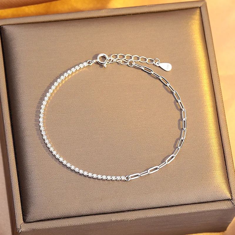 Sterling Silver Lumière Duo Chain Bracelet - Image 2