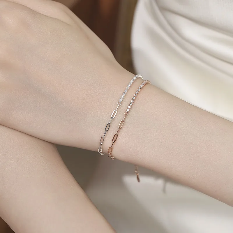 Sterling Silver Lumière Duo Chain Bracelet - Image 5