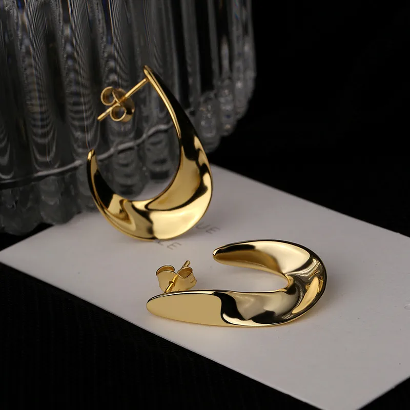 Sterlign Silver Twisted Wave  Earrings - Image 2