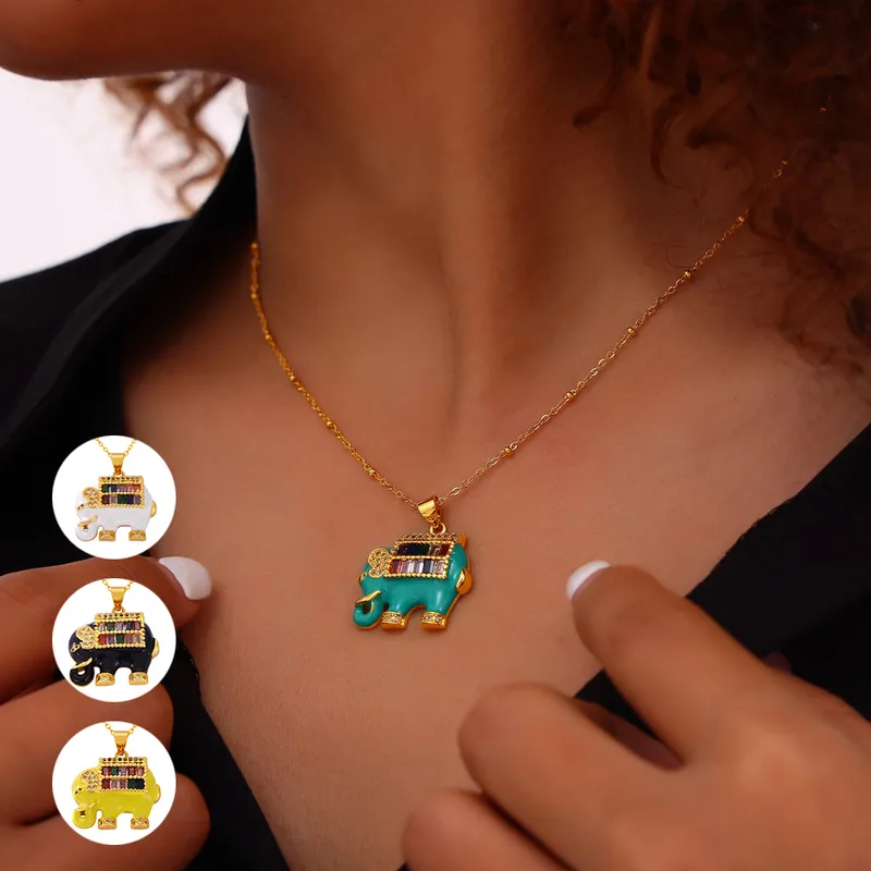 Elephant Charm Pendant Necklace - Image 4