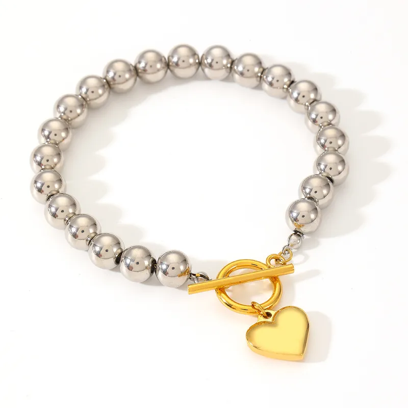 Shimmering Hearts Bead Bracelet