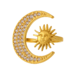 Sun & Moon Gold-Plated Ring