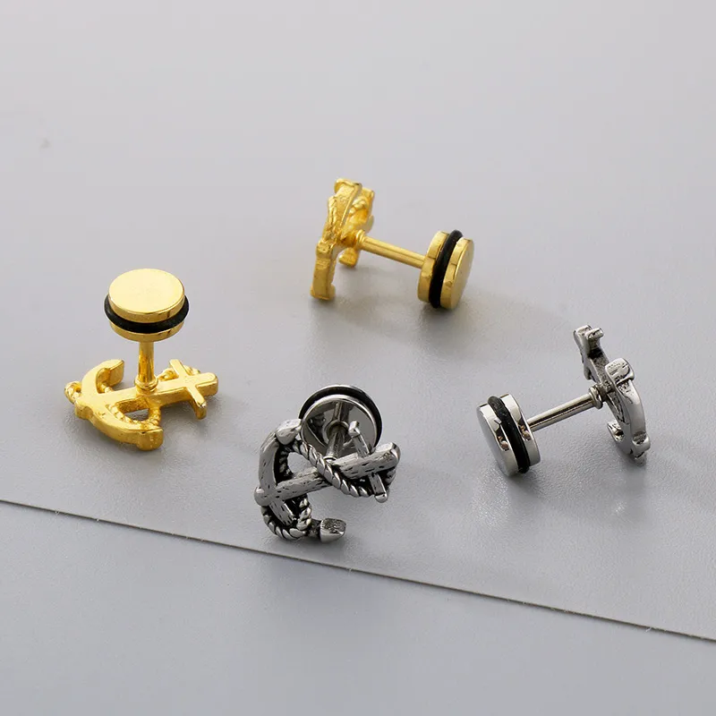 Anchor Stud Earrings