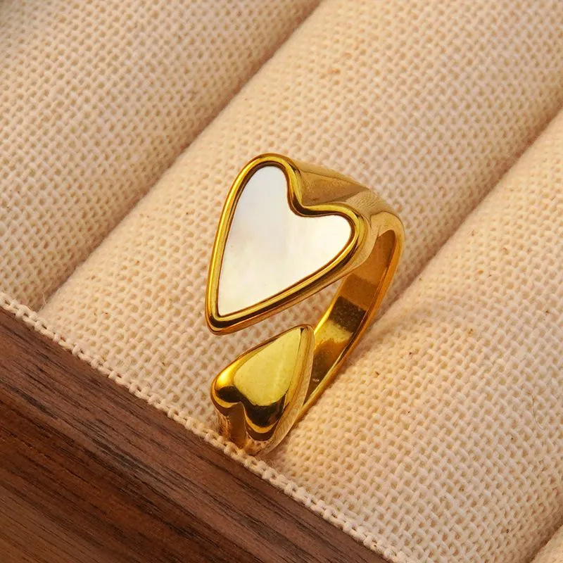 Adjustable Enamel Heart Ring - Image 10